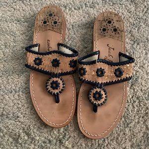 Cork and blue Jack Rogers